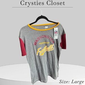 NFL Team Apparel Washington Football Team T-Shirt Top Size Large Women's